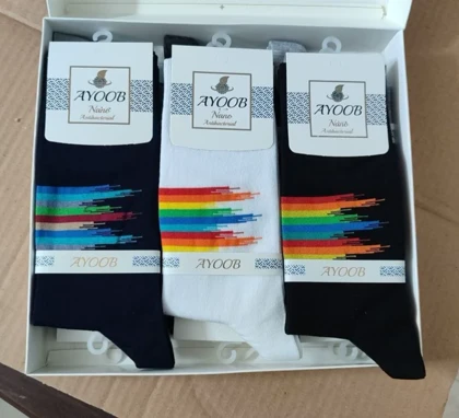 تولیدی جوراب ساق بلند مردانه 12 جفتی