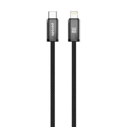 کابل 30W تایپ سی به لایتنینگ پرودو مدل PORODO PDW30LC1BK