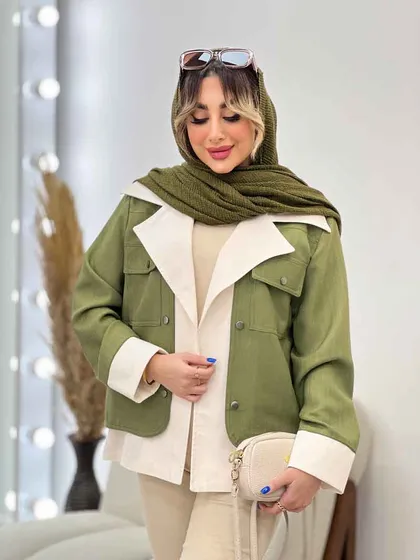 کت ترکیبی لمه دار
