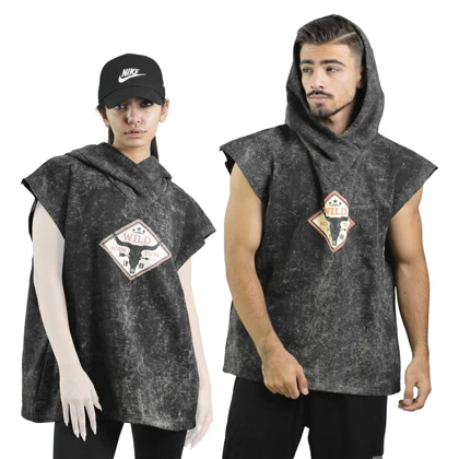 هودی آستین حلقه‌ای اسپرت سنگشور توکرکی مدل SPL-4F0698 مشکی