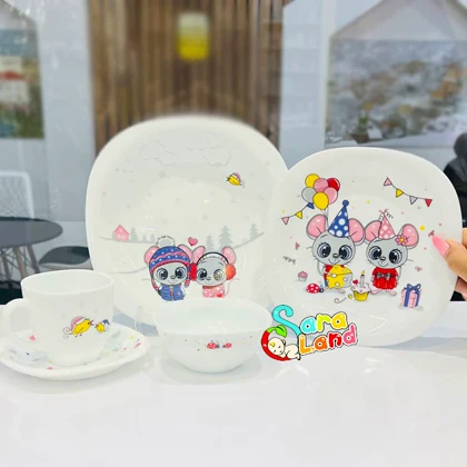 سرویس غذاخوری کودک آرکوپال 5 تکه طرح موش