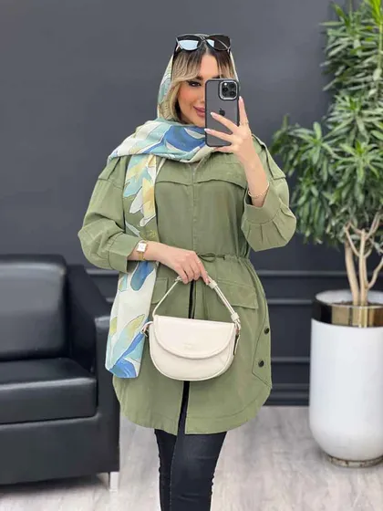 مانتو ژیله دار بغل سه دکمه