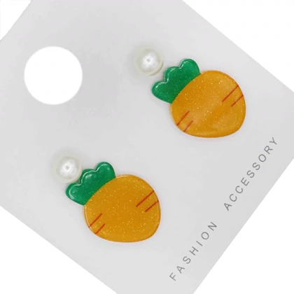 گوشواره دخترانه فانتزی مدل هویج