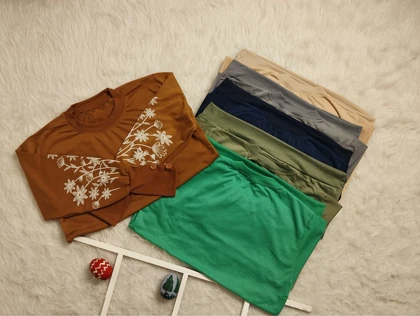 بلوز دورس گل زنانه کد 403077