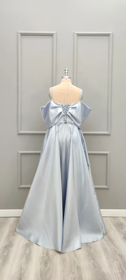 پیراهن بلند ساتن براق نیلوفر 7030