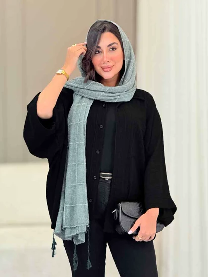 مانتو پانچ تک جیب پشت پیله