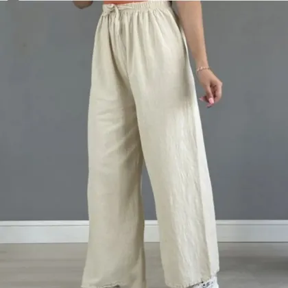 شلوار بگ الیاف طبیعی 1055