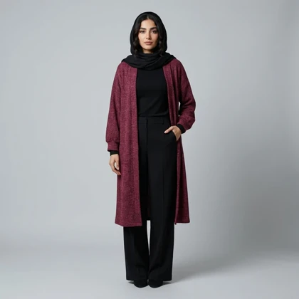 مانتو زنانه موهر بیسکویتی پاییزی کد 85