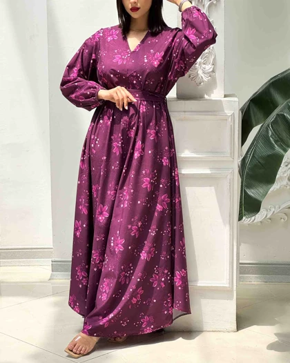 پیراهن سوپر کلوش ارغوان SC02