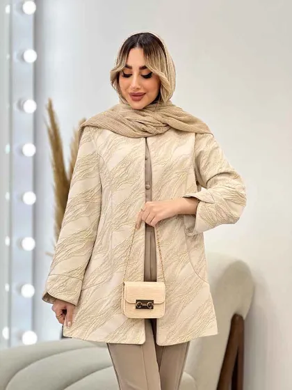 مانتو ژاکارد جلو باز