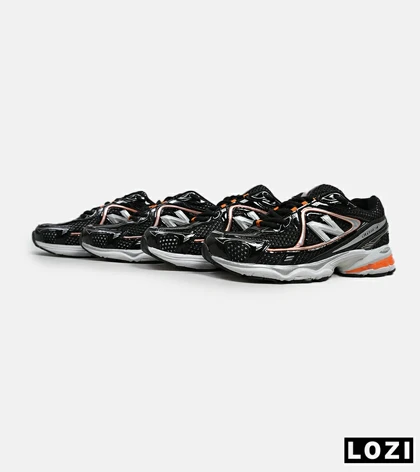 کفش کتانی مردانه و زنانه مشکی نارنجی NEW BALANCE 1064