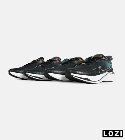کفش کتانی مردانه و زنانه مشکی سبز نایک NIKE PEGASUS target مدل 7029