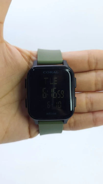 ساعت مچی دیجیتالی مردانه کورال Coral 1042-13 تمام پلاستیک رزین