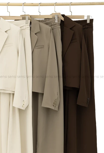 ست کراپ کت شلوار بندی کد1005276