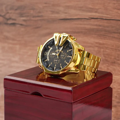 ساعت مچی DIESEL مردانه طلایی صفحه مشکی مدل U700 ویژه