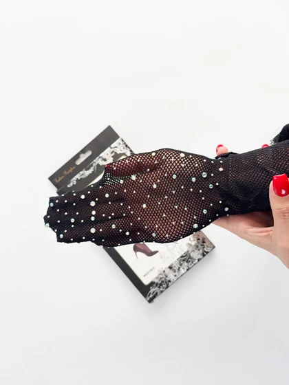 جوراب شلواری فیشنت مدل لوزی نگین‌دار