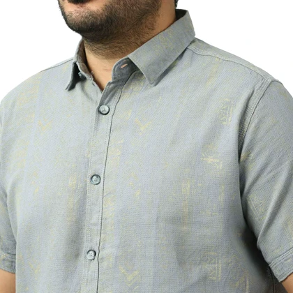 پیراهن آستین کوتاه طرح دار مردانه مدل 6111416