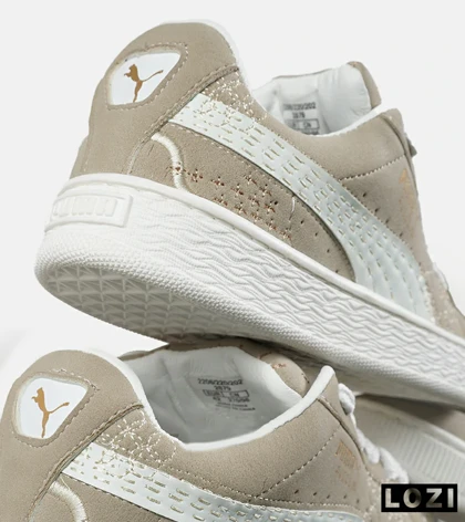 کفش کتانی ورزشی کرم مردانه و زنانه PUMA suede XL مدل 7477