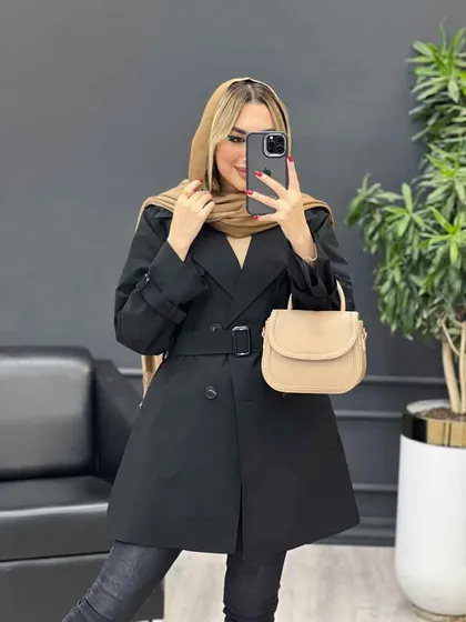 بارانی چهاردکمه سرشانه پاگن