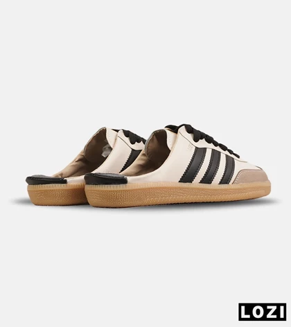 کفش آدیداس سامبا اسلاید کرم مشکی مدل 9175 کتانی Adidas Samba مردانه و زنانه