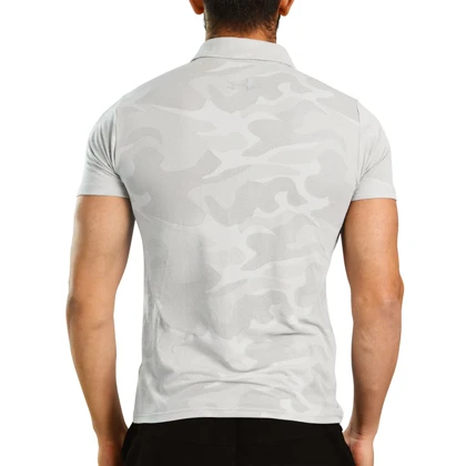 پولوشرت ورزشی مردانه آندر آرمور مدل HEATGEAR-286 چریکی طوسی