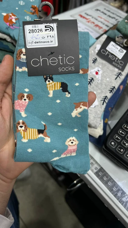 جوراب چتیک ساق‌دار زنانه طرح دار chetic