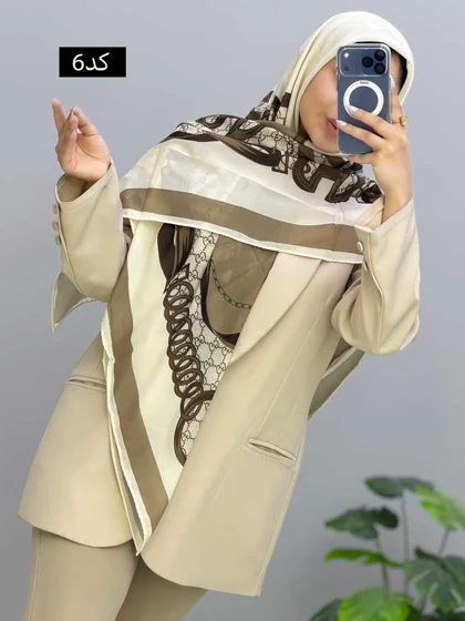 روسری حریر سمینا کد 1020151