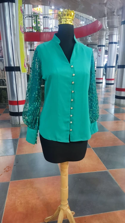 شومیز مجلسی آستین دانتل