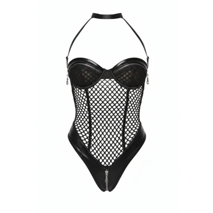 لباس خواب فانتزی زنانه مدل زنبوری زیپ‌دار پرن 1028