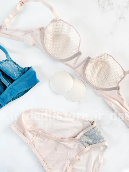 ست شورت و سوتین تور و دانتل فنر دار فانتزی