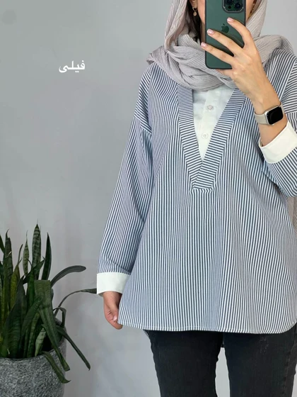 تونیک مانتویی راه راه آیلا