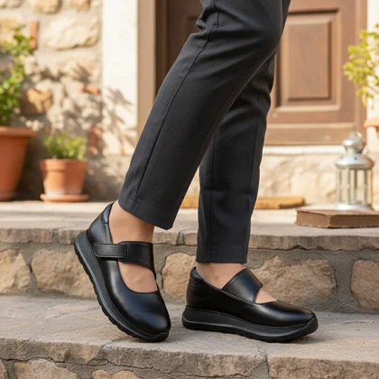 کفش چرم زنانه مدل پوپک