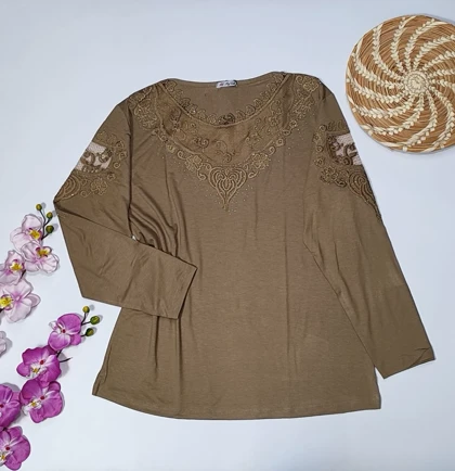 شومیز گیپوردار مدل دلسا کد 50274