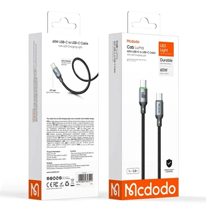 کابل تایپ سی مک دودو Mcdodo مدل CA-6870 توان 60 وات یک متری