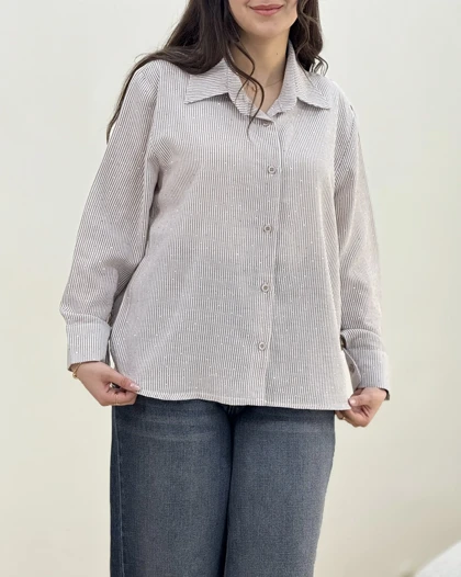 شومیز نگین‌دار لینن