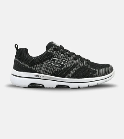 کفش کتانی طبی ورزشی مشکی خاکستری SKECHERS ULTRA GO