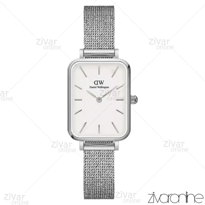 ساعت دنیل ولینگتون زنانه سیلور صفحه سفید بند حصیری 103873