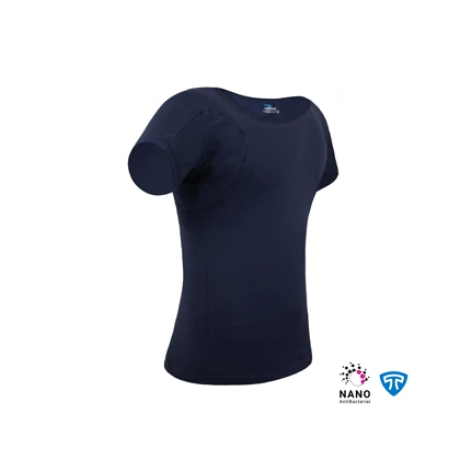 تیشرت نانو آنتی باکتریال ضدتعریق مردانه یقه گرد سورمه ای