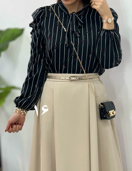 شومیز حریر مجلسی مهلا (کد 2445)