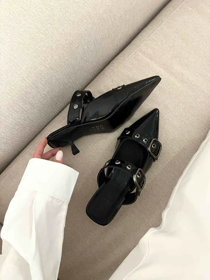 کفش پاشنه‌بلند سگک دارکد 140981