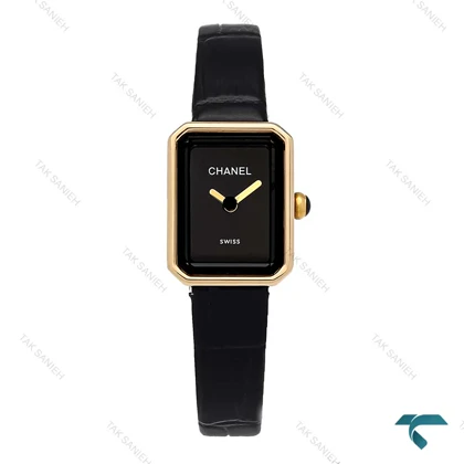ساعت شنل Première Ribbon زنانه طلایی بند چرم مشکی Chanel-6497-L