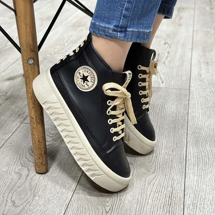 نیم بوت اسپرت زنانه مدل آل استار کانورس رنگ مشکی