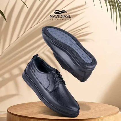 کفش مردانه چرم طبی اداری و روزانه کد 7048025