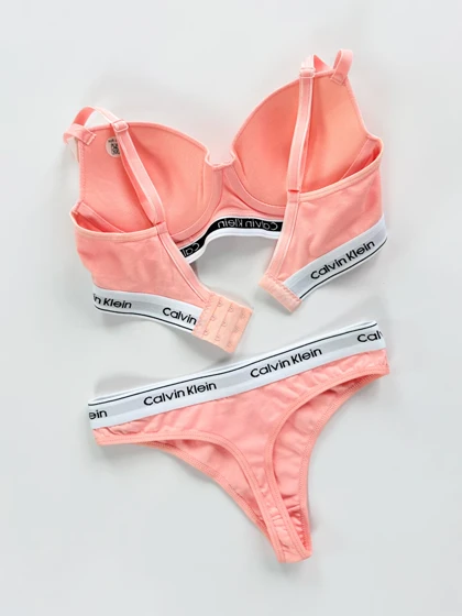 ست شورت بکلس و سوتین فنر دار نخ پنبه کلوین کلاین Calvin Klein