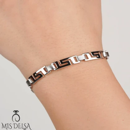 دستبند طرح طلا سفید ژوپینگ مدل ورساچه