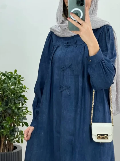 مانتو بلند دکمه دار پروانه 1