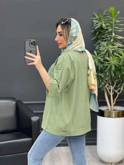 مانتو سرشانه پاگن دو جیب