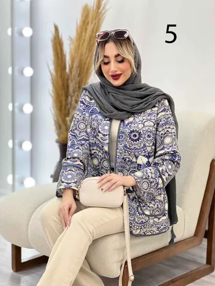 مانتو طرح دار گاندوزی