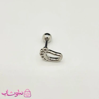 پیرسینگ گوش طرح کف پای نوزاد کد 89