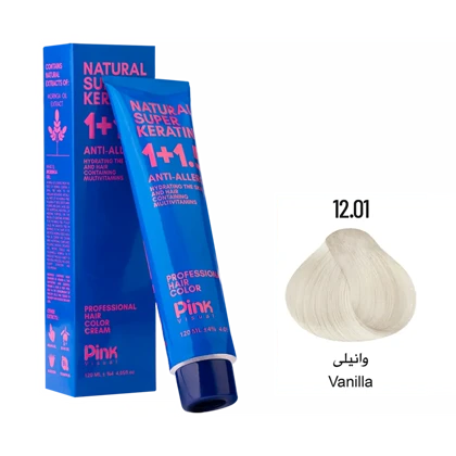 رنگ مو پینک ویژوآل شماره 12.01 رنگ وانیلی حجم 120 میلی لیتر